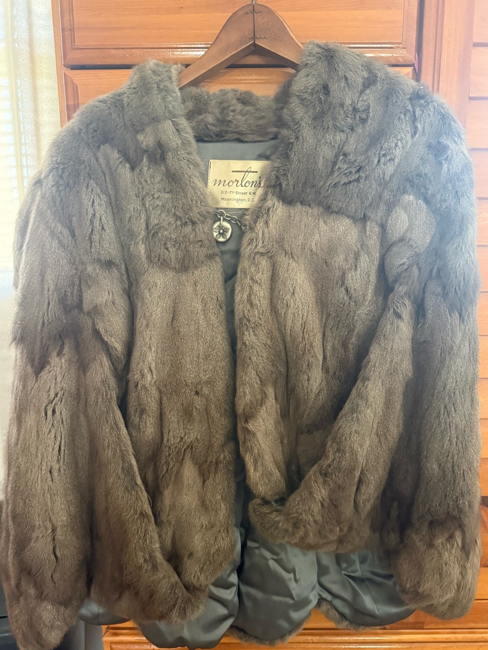 Vintage brown fur cape from Morton's